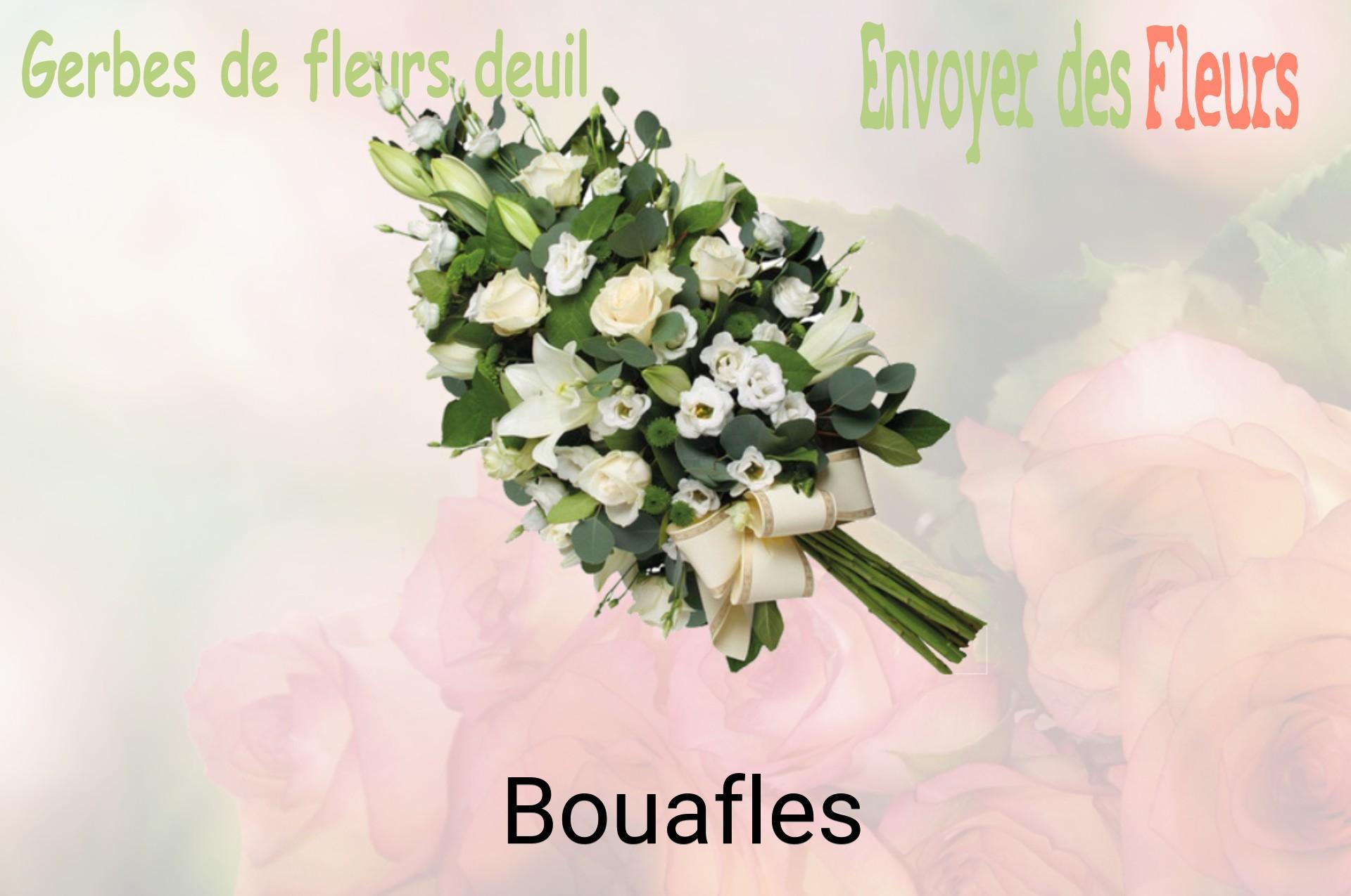 Gerbe de fleurs de deuil livrée à Bouafles
